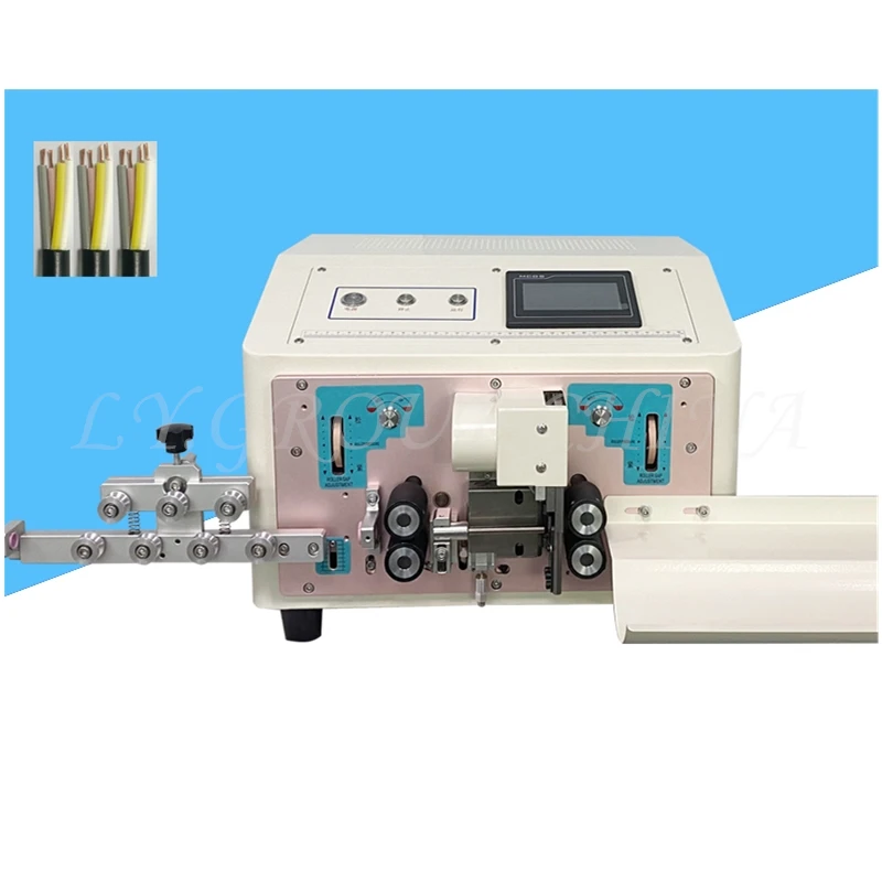 

LY 810NT Fine Sheath Wire Inner and Outer Peeling Machine Automatic Precision Touch Screen for Wire Stripping Cutting 4 Wheels