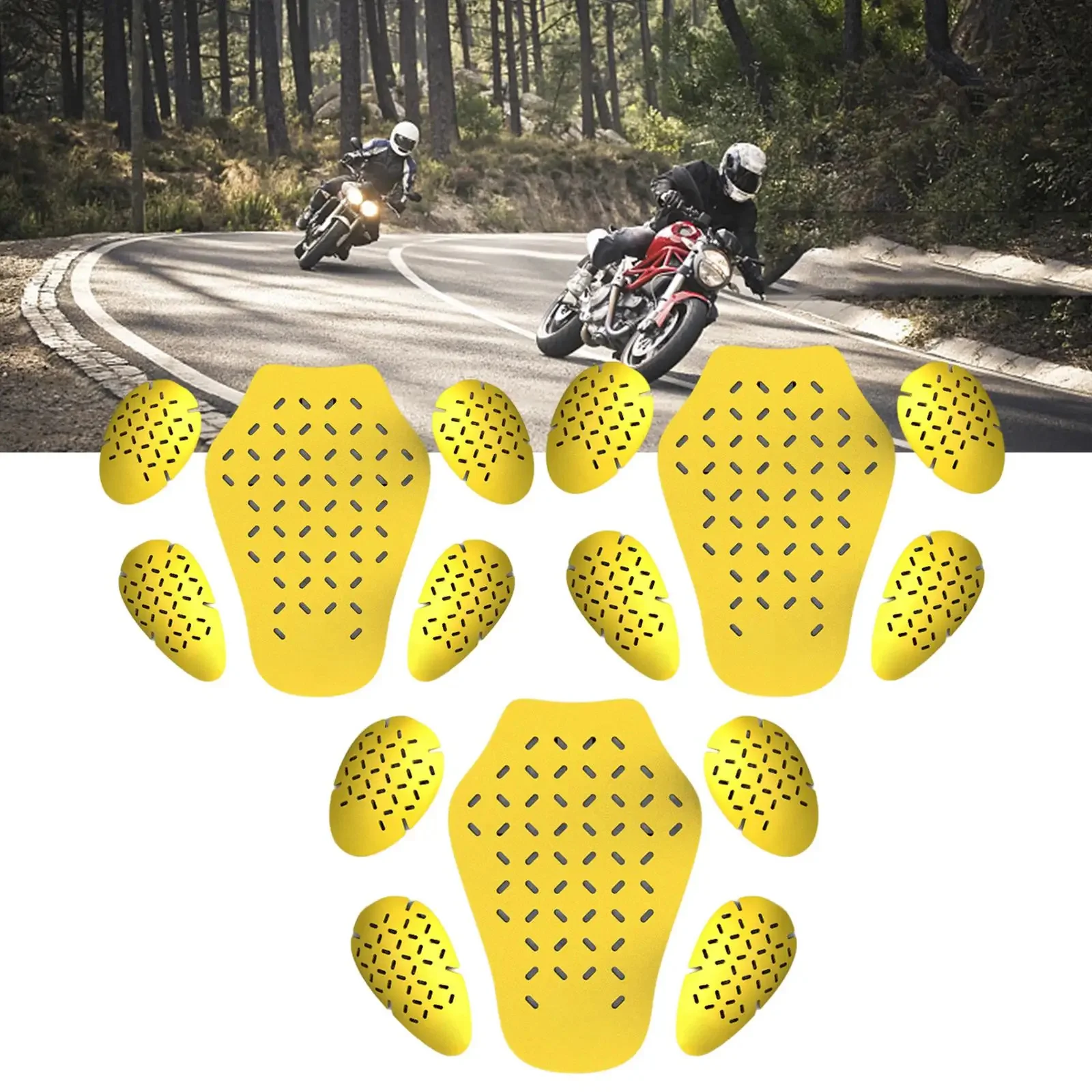 Armor Pads Shock Absorption EVA Body Protector for Skating Motorcycle Cycling Riding 6pcs body protector,motorcycle body armor,motorcycle armor vest,motorcycle armor,motorcycle armor pads,motorcycle armor accessories