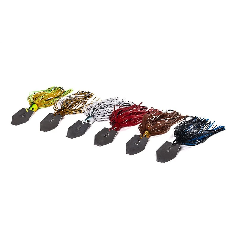 6 Pieces Fishing Lures Flipping Bladed Jigs For Bass Saltwater Fishing