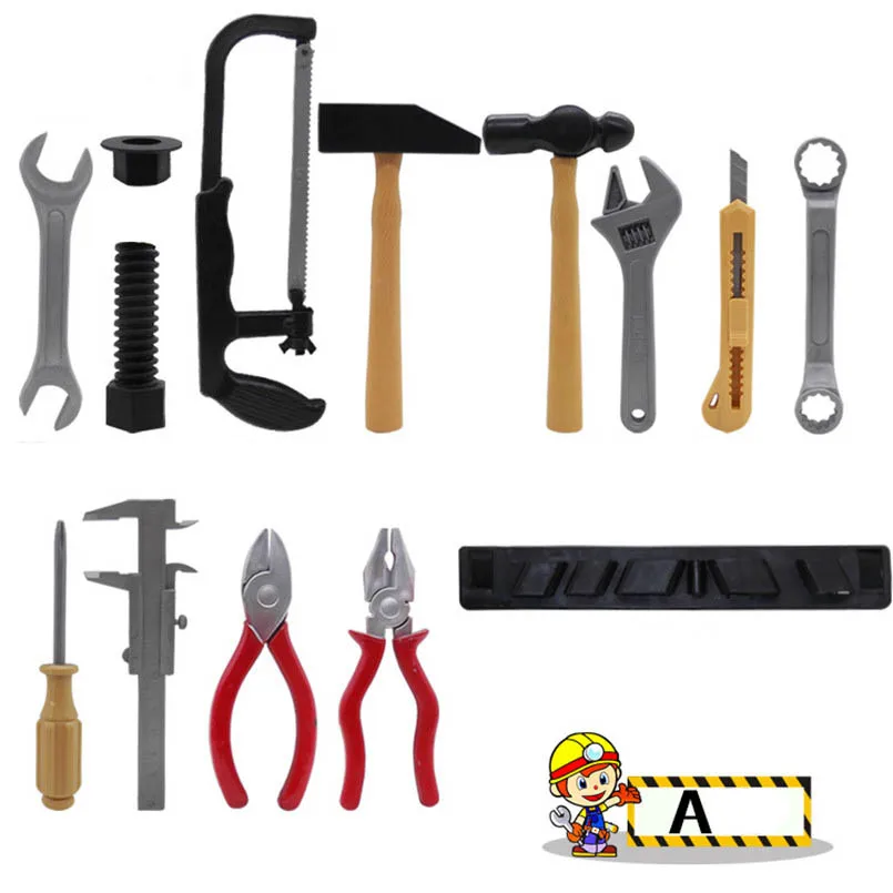 14Pcs/set Simulation Repair Drill Tools Toys For Boys Pretend Play Model DIY Tool Play House Garden Toy Kit Children Gifts
