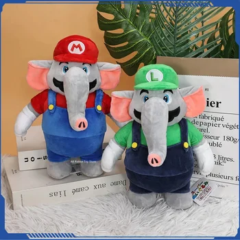 27cm Super Mario Anime New Styles Cartoon Plush Toy Elephant Mario Luigi Mario Plush Doll Stuffed Toys Christmas New Year Gifts 1