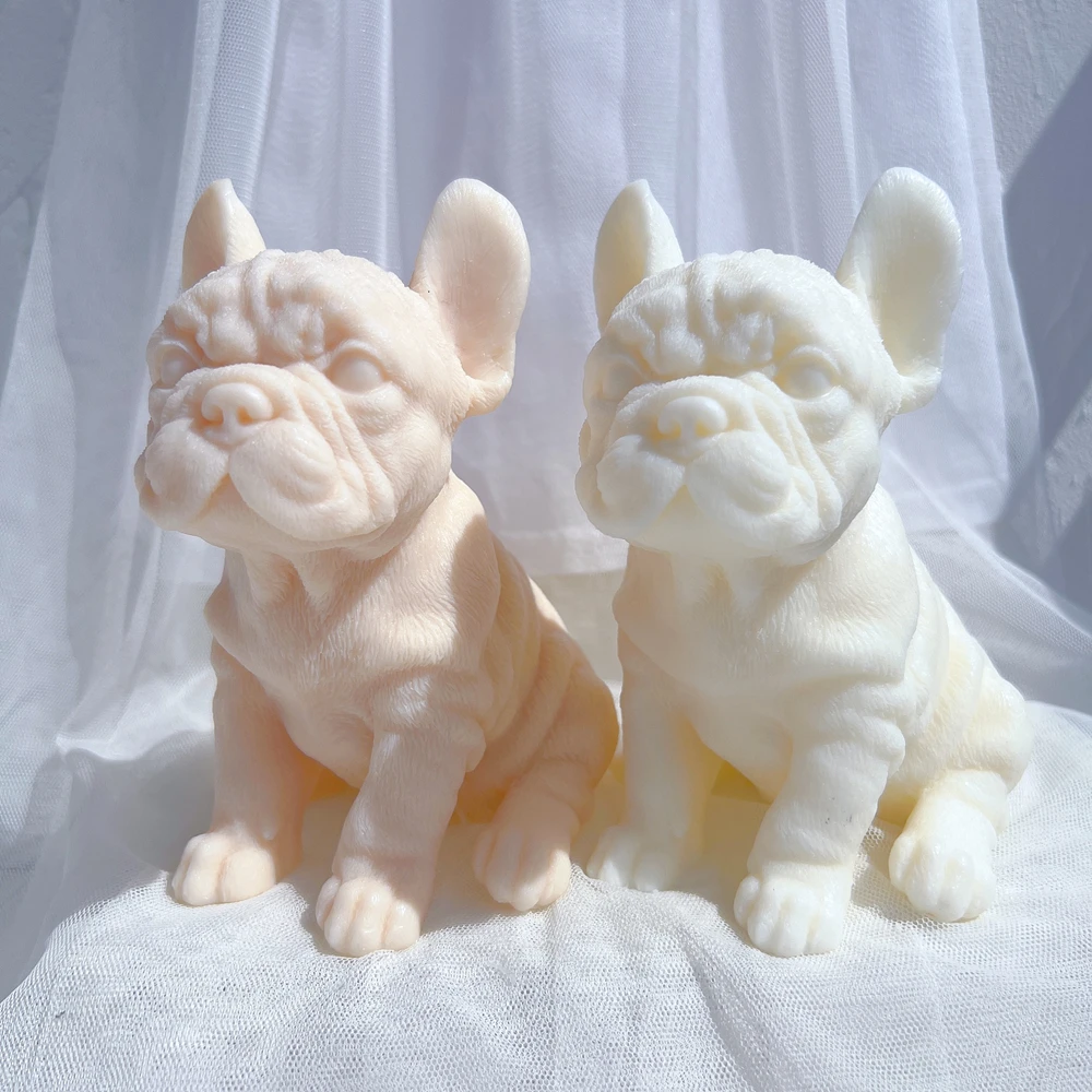 French Bulldog Candle Mold Animal Puppies Soy Wax Silicone Mould Puppy Dog Lover Home Decor 3