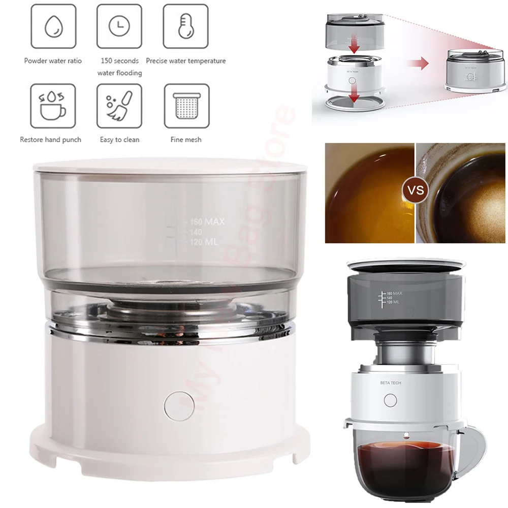 Coffee Machine Drip Coffee Maker Portable Pot Smart Auto Machine for Home