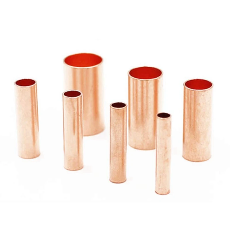 500Pcs GT Copper Connecting Pipe Wire Joint Small Copper Tube Terminal Cable Lug Bootlace Ferrule Kit