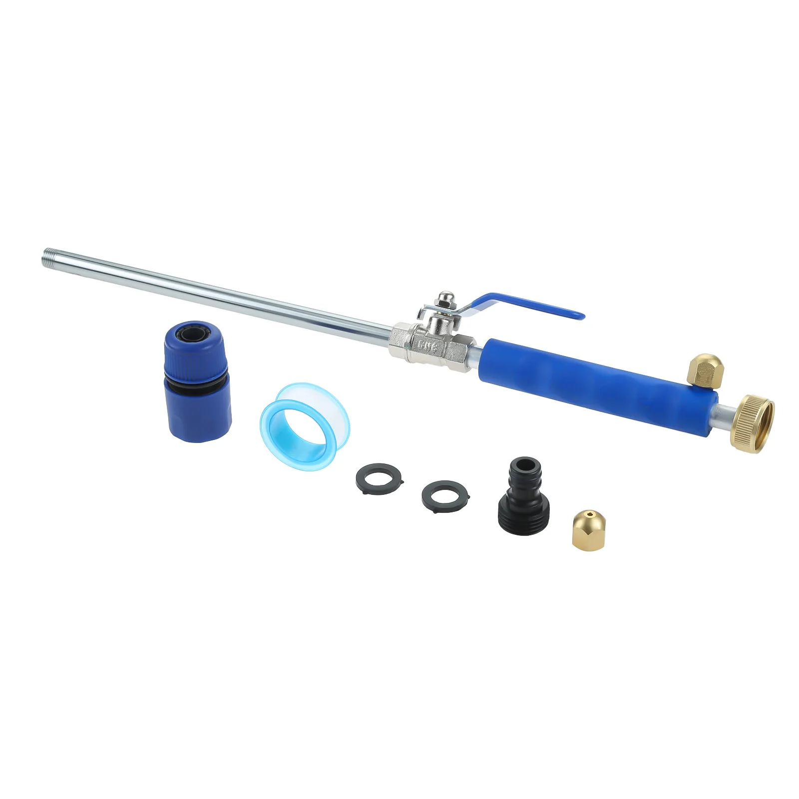 

Power Washer Pressure Water Gun Garden Hose Hydro Jet Wand 2-in-1 Washing Tools with Spray Nozzles Kit Quick Connector Gasket