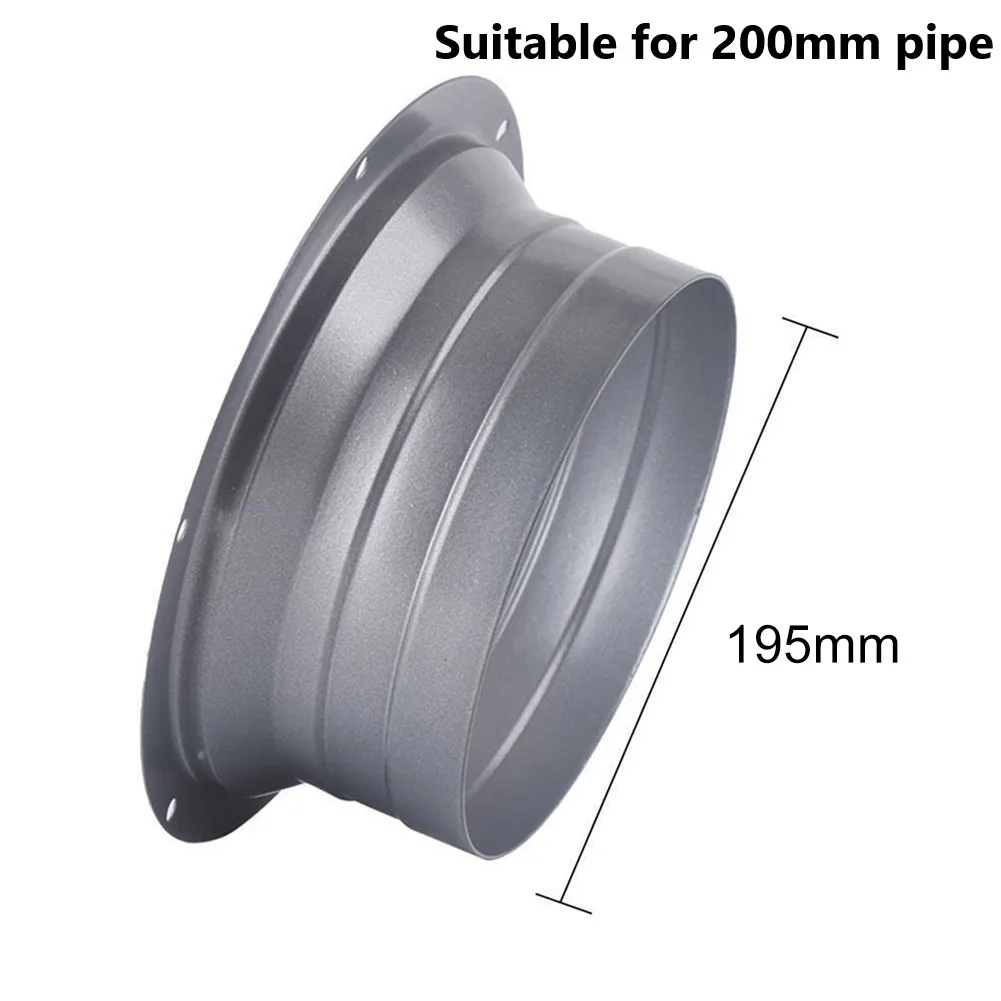 Flange Connector 75-250mm Round Pipe Air Vent Flange Seat Metal Tube Air Ventilation Hose Connector Exhaust Duct Fresh System Vent Hardware