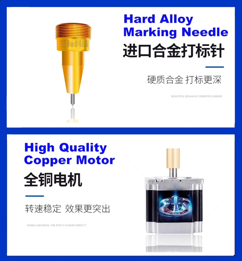 LYDesktop Nameplate Marking Engraving Machine Hand-held Pneumatic Electric Cylinder Number Frame Metal Signage Plotter 300x200m