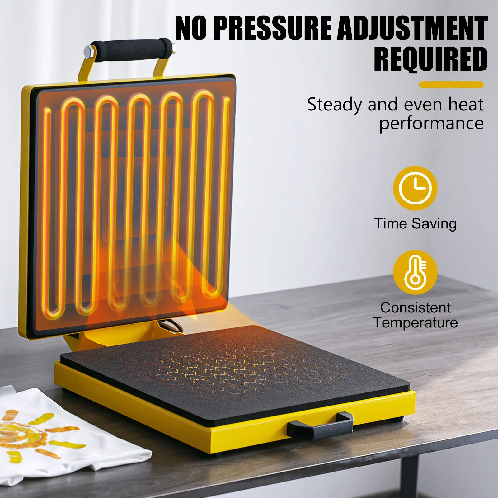 Clamshell Heat Press Machine, Heat Transfer, DIY Digital Sewing, Away Embossing Folder, Sublimation Printing Machine, 15x15"