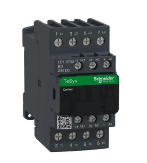 

LC1DT32BD LC1-DT32BD контактор, TeSys Deca, 4P(4 NO), Φ, 0-440V, 32A, 24VDC стандартная катушка