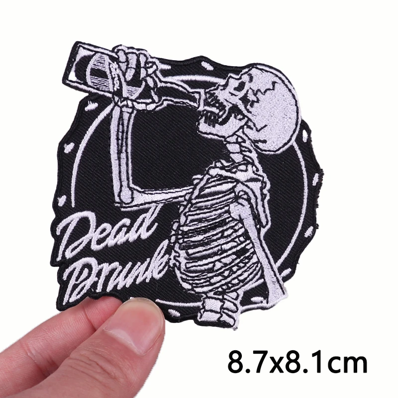 Parche Urbanski Gato Negro Loco Con Cuchillo Para Planchar 7 X 7