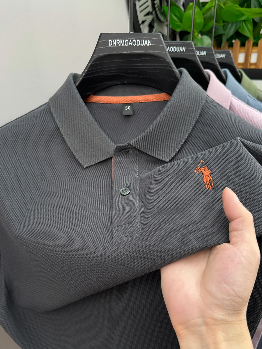 100% القطن الخالص الرجال قميص بولو بأكمام قصيرة ال...