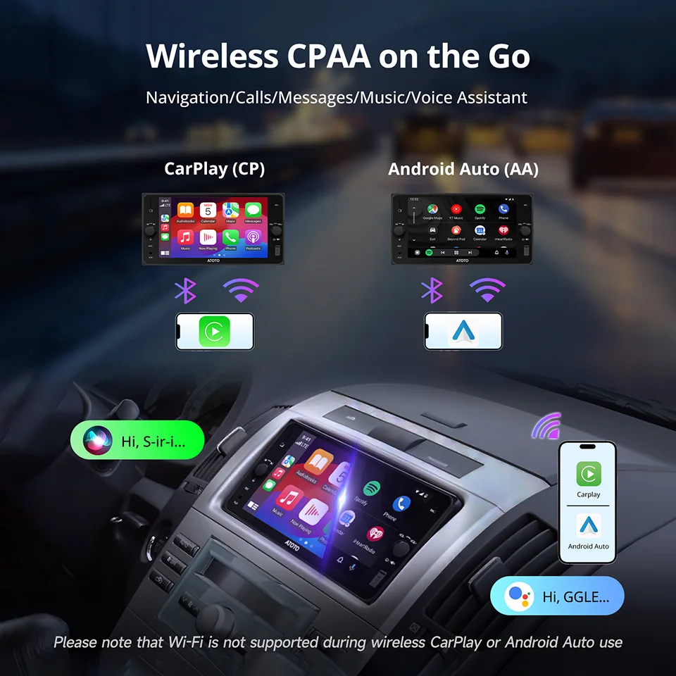 Atoto 7 polegada 2 din android rádio de tela do carro para toyota