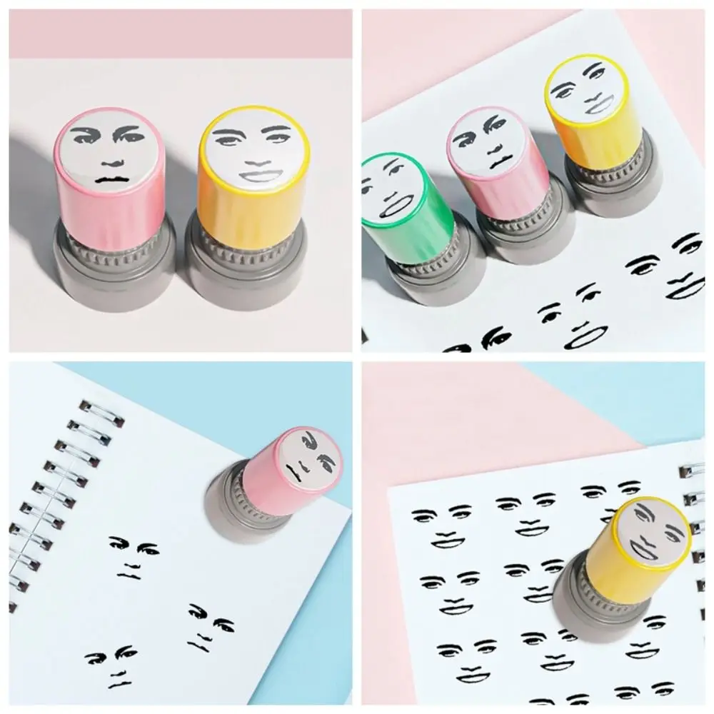 Cute Novetly Face Memes Seal Stamp Self-Inking Prank Trick Funny Seal Stamp DIY Engraved Printing Toys Drawing