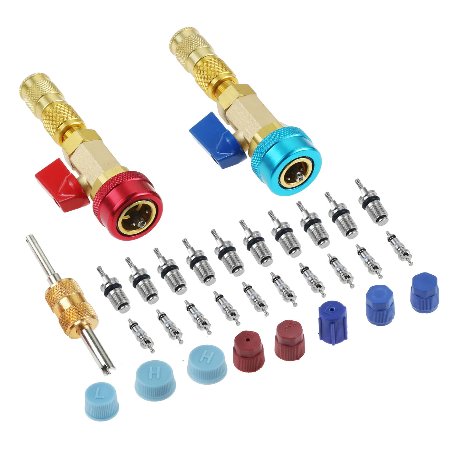 

31Pcs/set R134A Valve Core Quick Remover Installer Kit High Low Pressure Tool for R134A Refrigerant Air Conditioner System