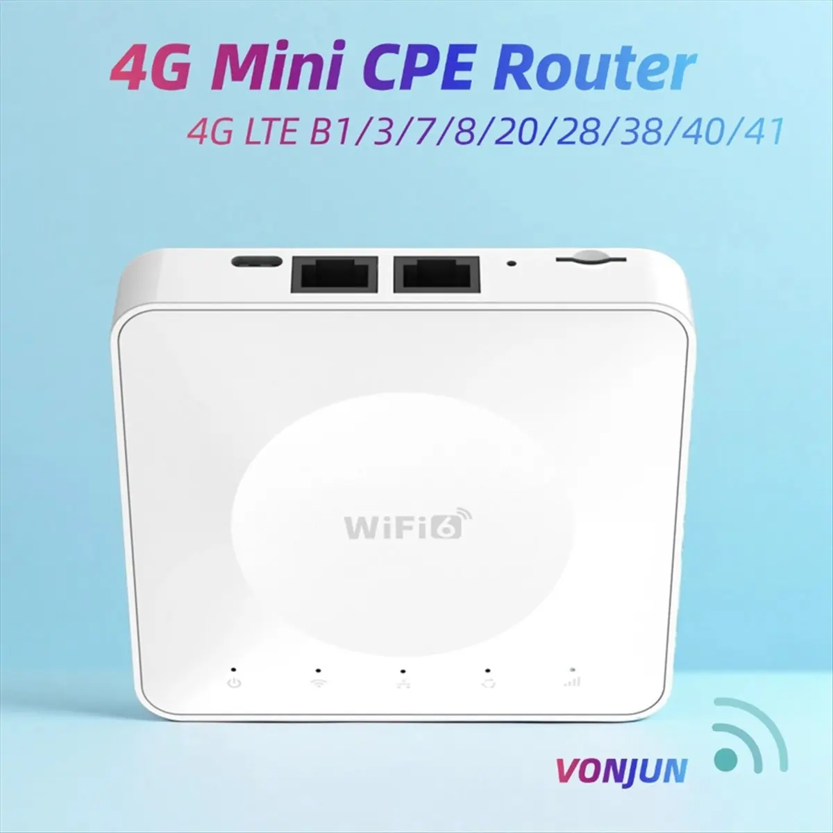 A10R 4G LTE CPE 라우터 WiFi 6 SIM 카드 모뎀, 32개 기기 연결 지원, 아시아 아프리카 유럽용 모바일 무선 라우터