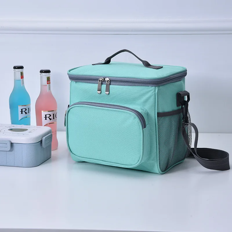 

Oxford Insulated Lunch Bag Large Capacity Outdoor PEVA Thermal Picnic Box with Shoulder Strap Water Resistant Cooler Pack