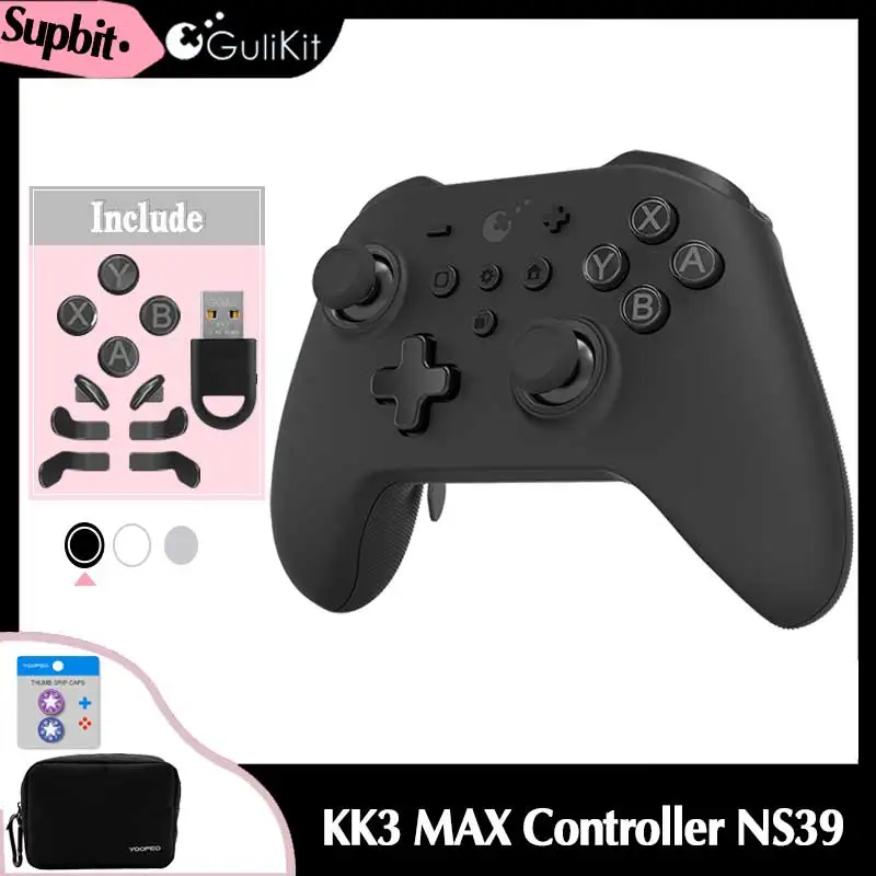 GuliKit KK3 MAX Wireless Controller with Hall Joystick,KingKong 3 Bluetooth Gamepad for Windows Nintendo Switch OLED Android iOS