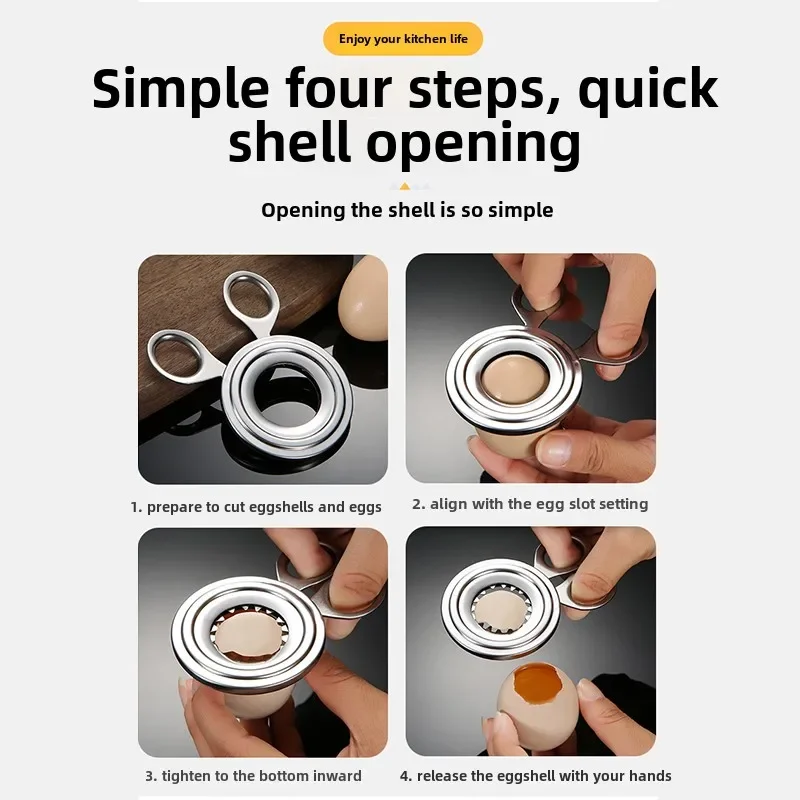 Kitchen Manual Gadget Egg Shell Opener Stainless Steel Egg Shell Cutter Eggshell Opener Mini Scissors Tools for cooked Eggs
