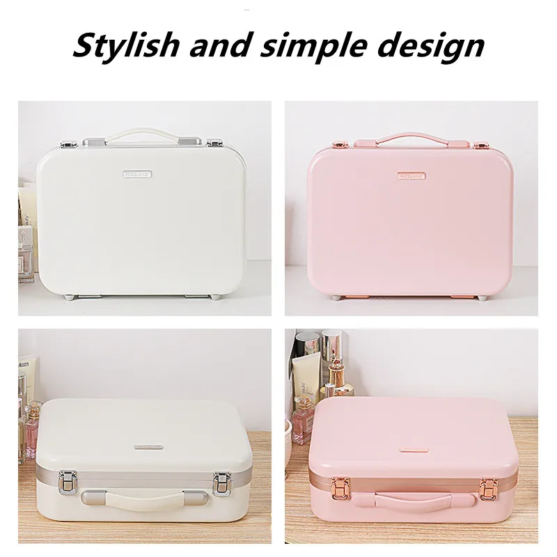 Large Capacity Cosmetic Bag with LED Mirror Skin Care Travel Storage Box Fashion Portable Portable Makeup Bags for Women