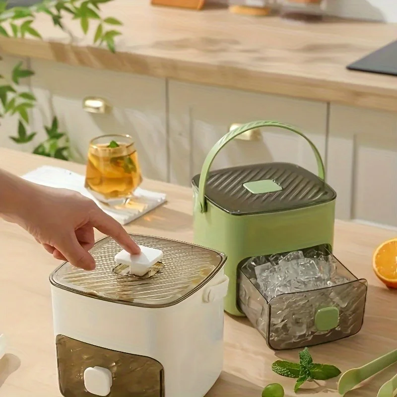 Extra Large Ice Cube Tray - 24 Ice Maker with Safety Lock Cap, Silicone Mold for Freezer and Cocktail Making