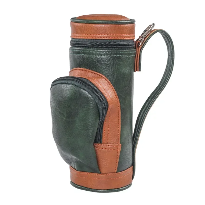 Accessori per tubi per sigari da viaggio Borsa da golf per sigari portatile per uomo Regalo Porta umidificatore in pelle Tagliasigari e umidificatore - immagine 4
