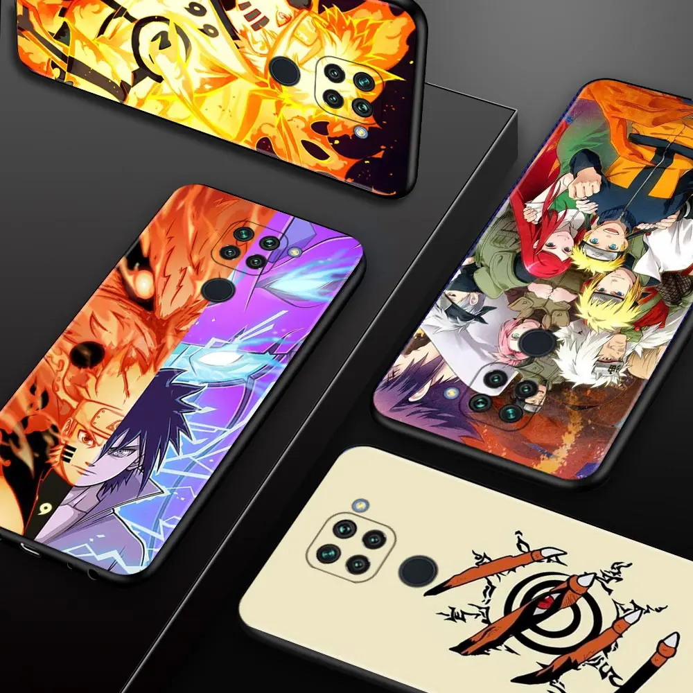 Phone Case For Xiaomi Redmi Note 9S 9 10 8 11 Pro 9T 8T 7 Cover for redmi k40 9A 9C Coque Silicone Capa Naruto Anime