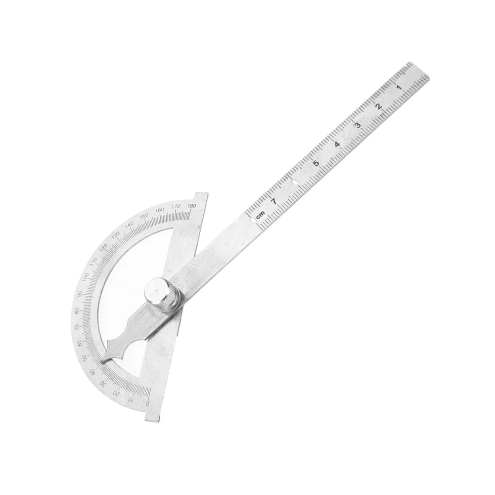 0-180도 스테인레스 스틸 각도기, 각도 측정기, 15cm 자, 각도 측정자, 스테인레스 스틸 각도기