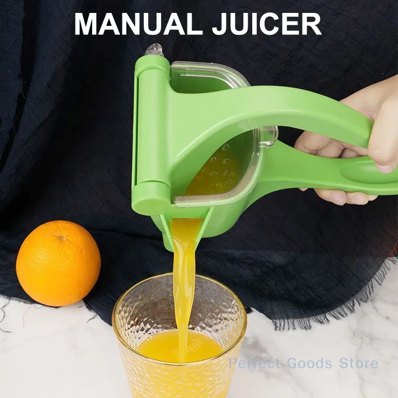 1pc 녹색 다기능 Juicer 휴대용 비 전기 레몬 압착기 과일 야채 소형 Juicer 수동 Juicer