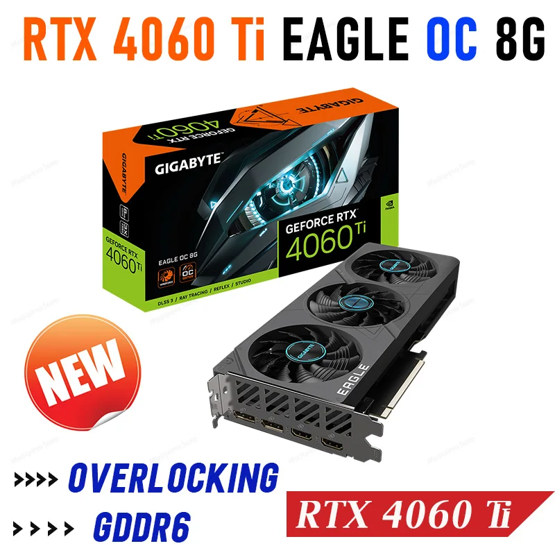 

Gigabyte GeForce RTX 4060 Ti EAGLE OC 8G GDDR6 18000MHz 128bit Support Intel AMD CPU 8pin RTX 4060Ti GPU Desktop RTX 40 Series