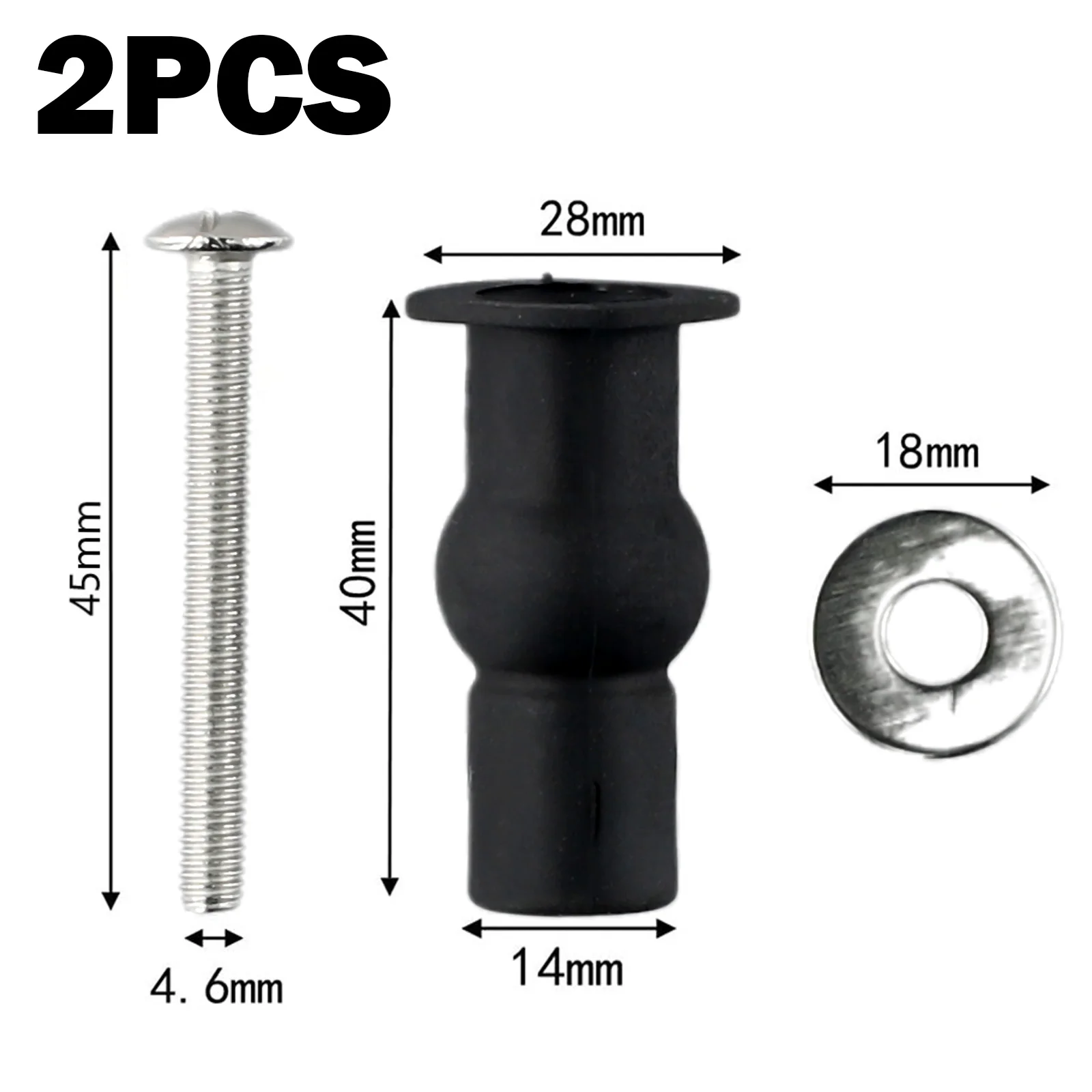 2pcs Top Fix Toilet Seat Screws Nut Cover Lid Pan Fixing WC Blind Hole Fitting Kits Universal Bathroom Accessories Replacement