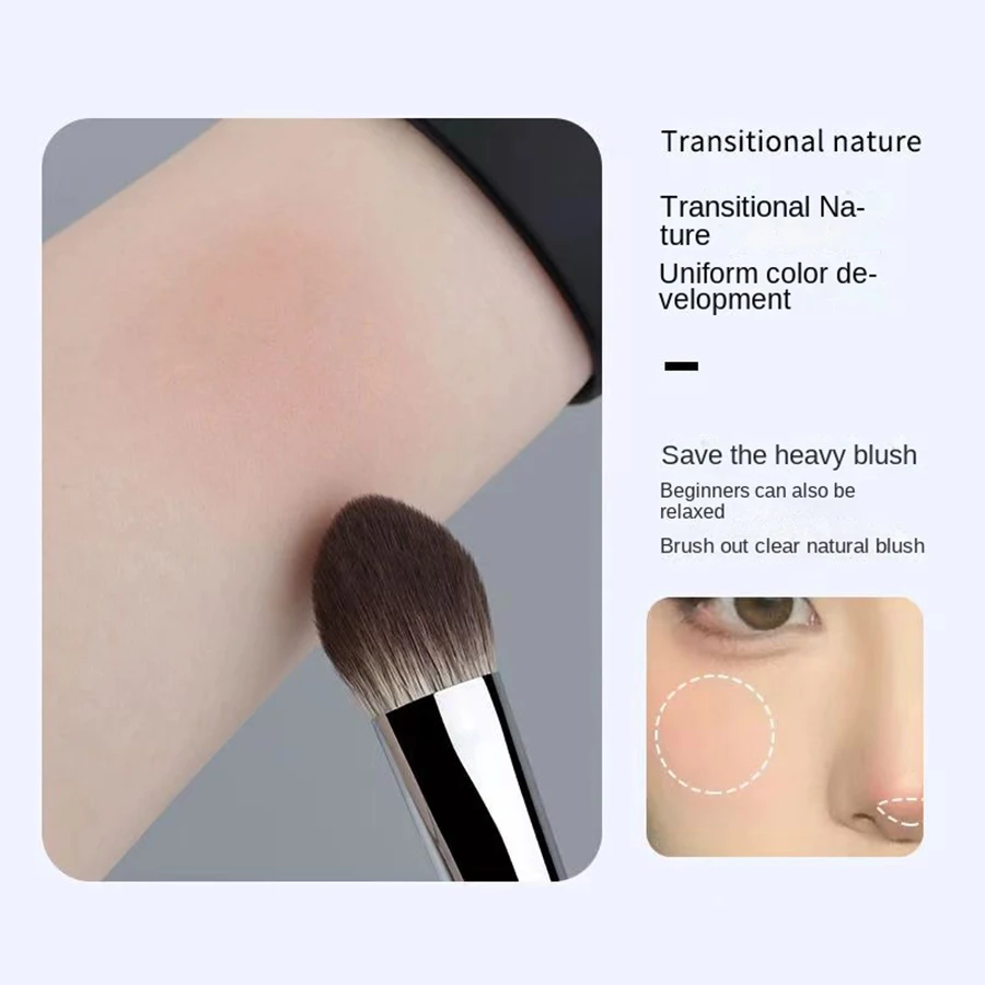 Peach Heart Blusher Brush Powder Blush Cream Liquid Blush Makeup Brushes Flat Small Precise Blush Brush Makeup Tools 5