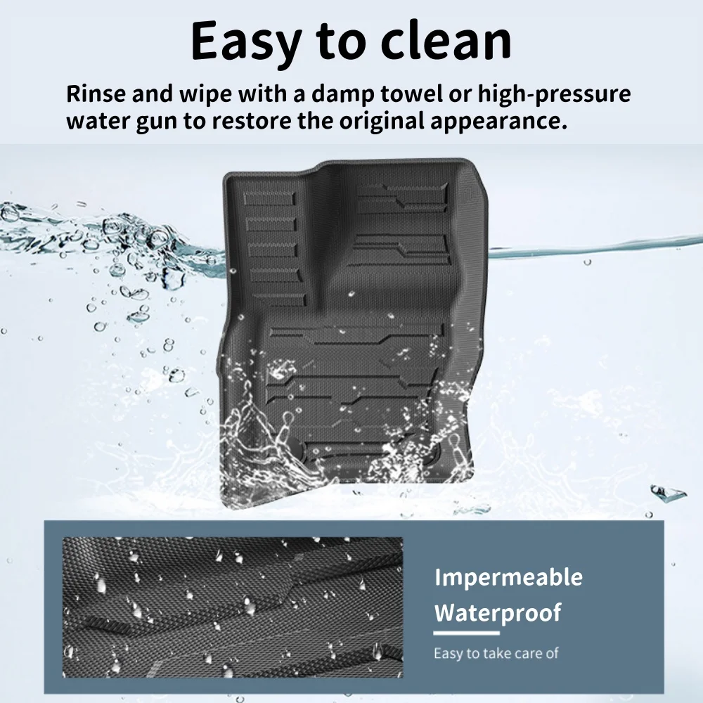 For Land Rover Defende 110-TPE 3D Floor Mats,All Weather Cargo Liner Trunk/Backrest Mat Accessiories