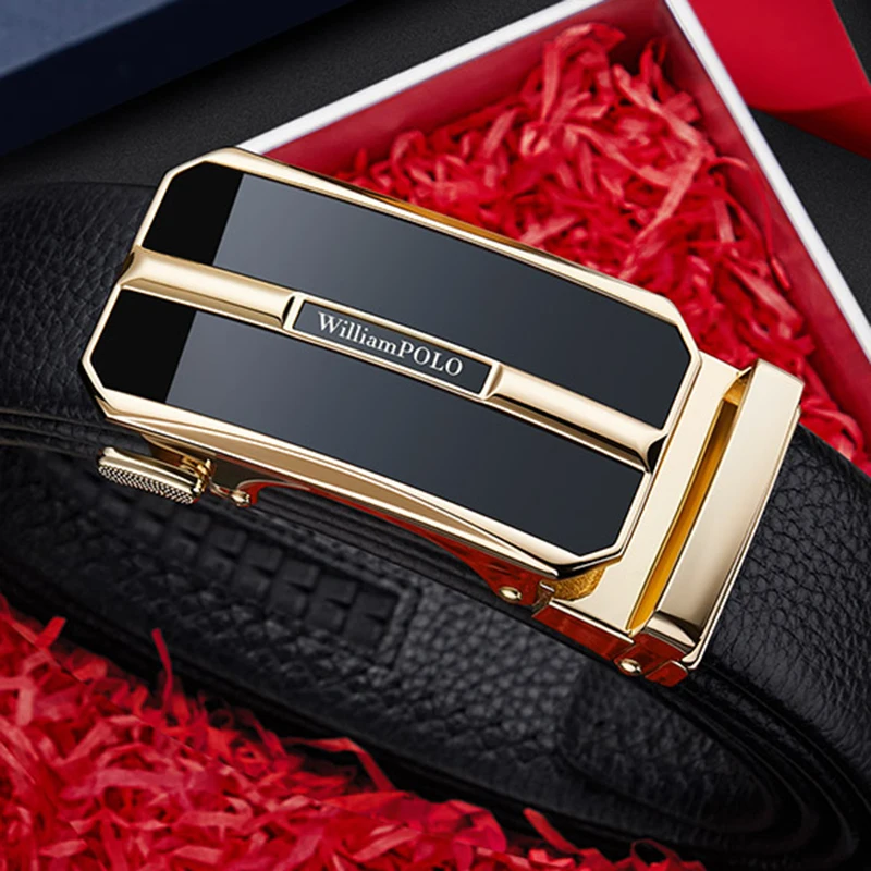 Cinturón De Cuero Para Hombre Aigner - Elegante Y De Negocios, 3.5 Cm Ancho