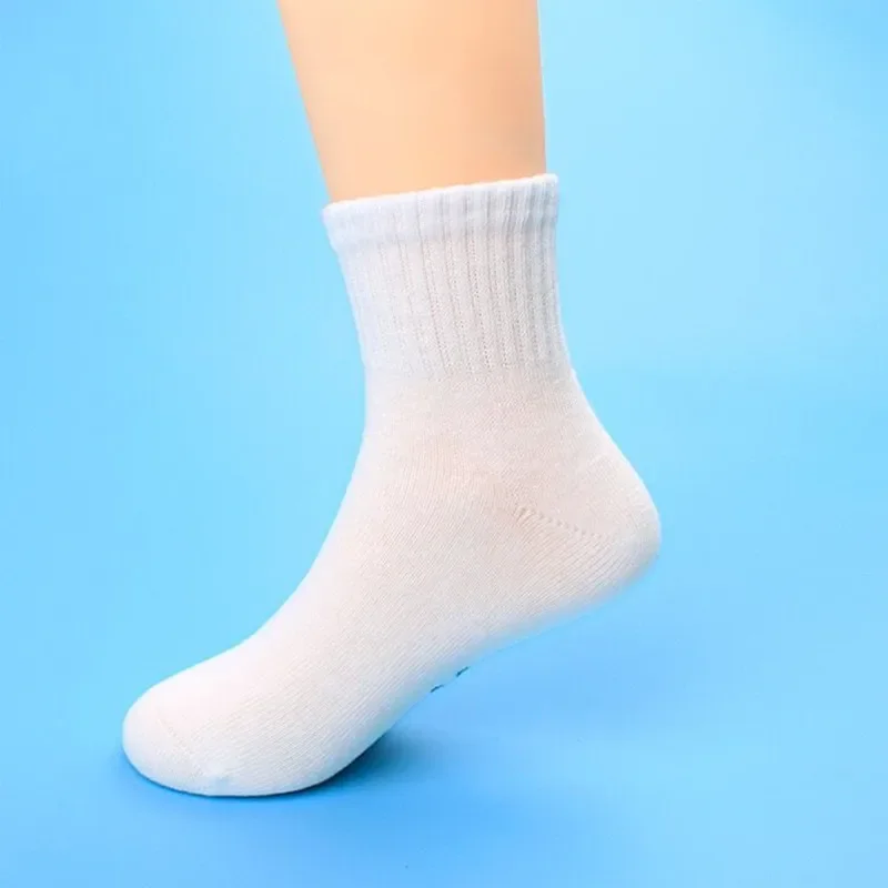 Kids Socks 5Pairs/Lot Pure White Sock Baby Boy Girl Solid Breathable Cotton Sport 1-12years
