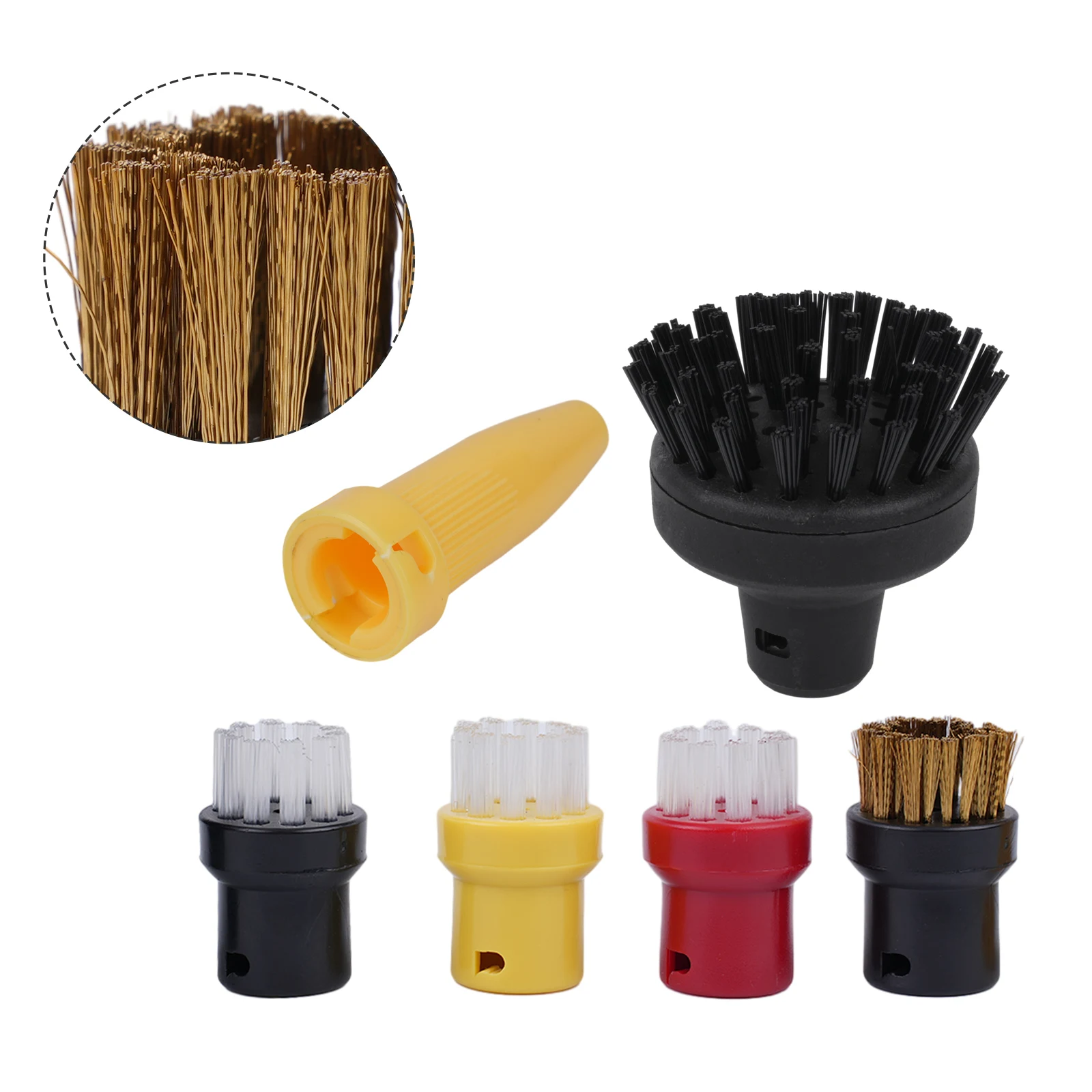 

6 Pcs Cleaning Brushes For Karcher SC1 SC2 SC3 SC4 Steam Cleaner Household Steam Cleaner Replacement Spare Parts