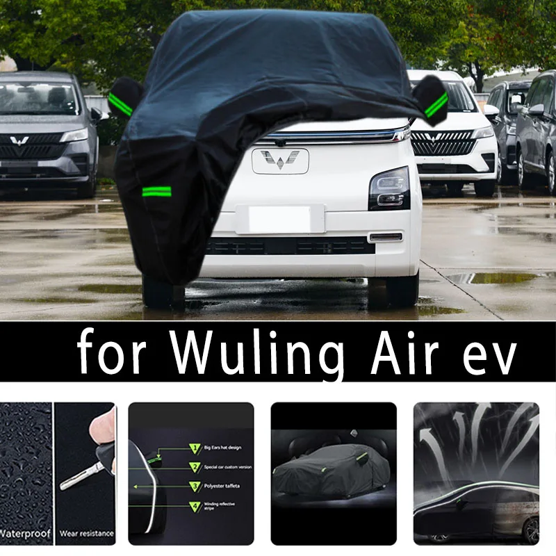 

For Wuling Air ev Outdoor Protection Full Car Covers Snow Cover Sunshade Waterproof Dustproof Exterior Car accessories