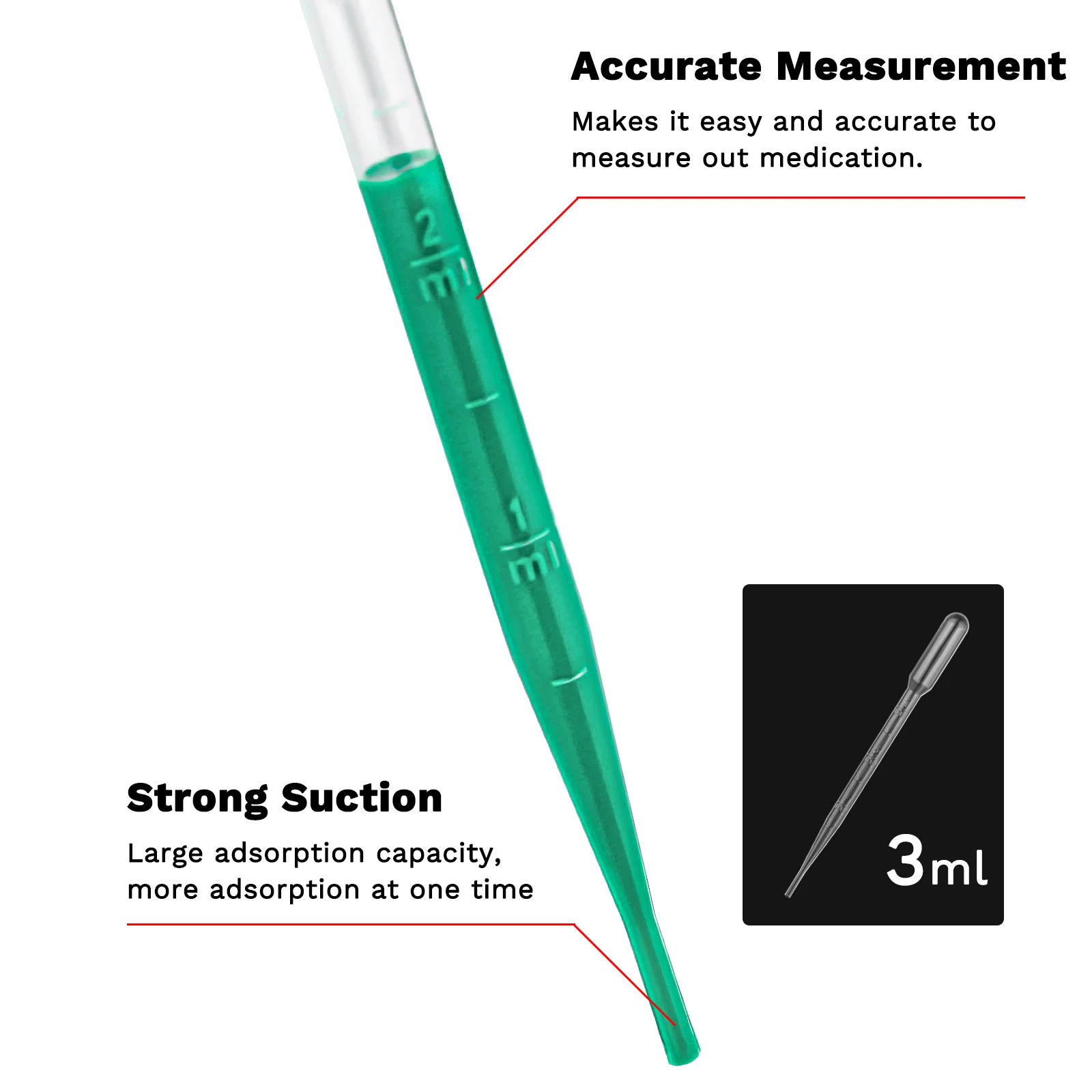 100PCS 3ML Airbrush Plastic Transfer Pipettes Eye Dropper Disposable Essential Oils Pipettes Dropper Makeup Tool Science and Lab 3