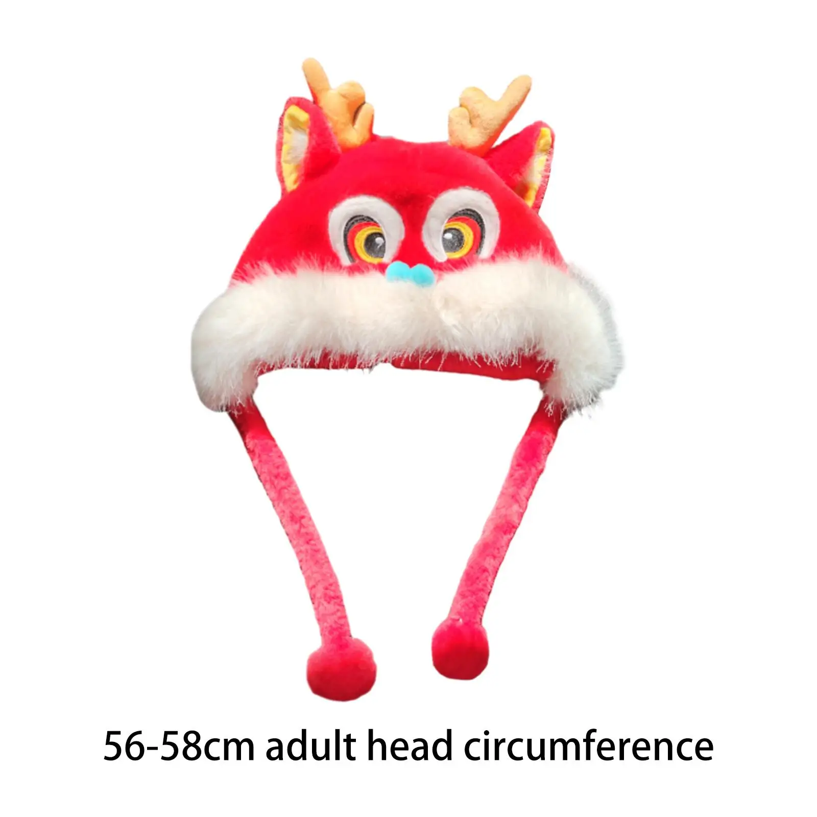 Animal Hat Chinese Lion Dance Hat Headgear Hood Cute Fashionable Dragon Winter Warm for Party Easter Celebration
