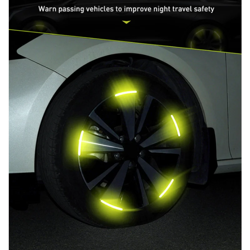 Wheel Change Sticker New 20 Pcs Reflective Stickers on Wheels Tire Warning Stickers 3D Wheel ...