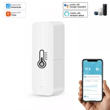 

WiFi Temperature & Humidity Sensor Indoor Tuya Smart Temperature Detector Intelligent Linkage Voice Remote Control Google Home