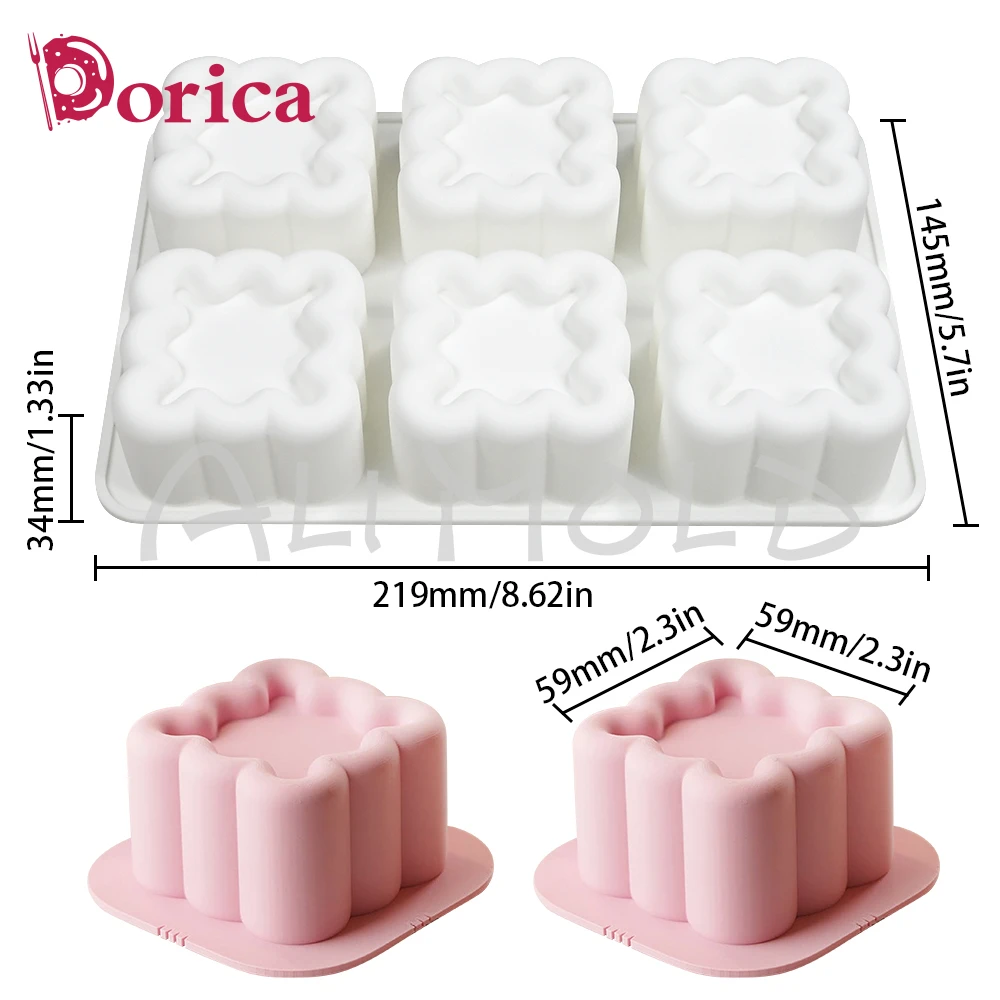 Mostsom Square Silicone Cake Mold - Non-Stick Baking Mold For Mousse, Desserts, DIY Decorating
