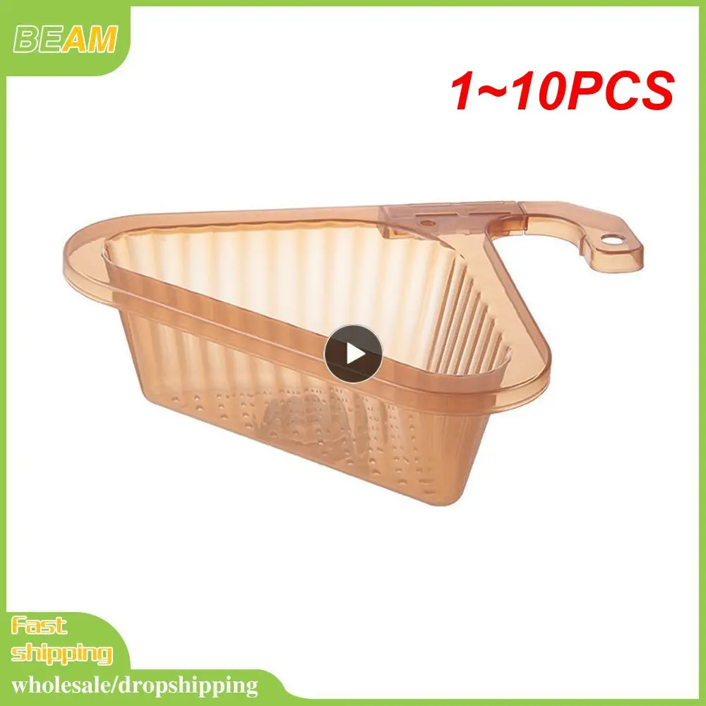 

1~10PCS Stainless Steel Triangle Drain Rack Plastic Sink Drain Basket Shelf Sink Strainer Sponge Holder Filter Sink Receiving