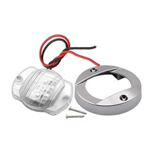 

1/4PCS DC 12V Marine Boat Transom LED Stern Light Waterproof Round Cold LED Tail Lamp Yacht Accessories Amber/Blue/ White