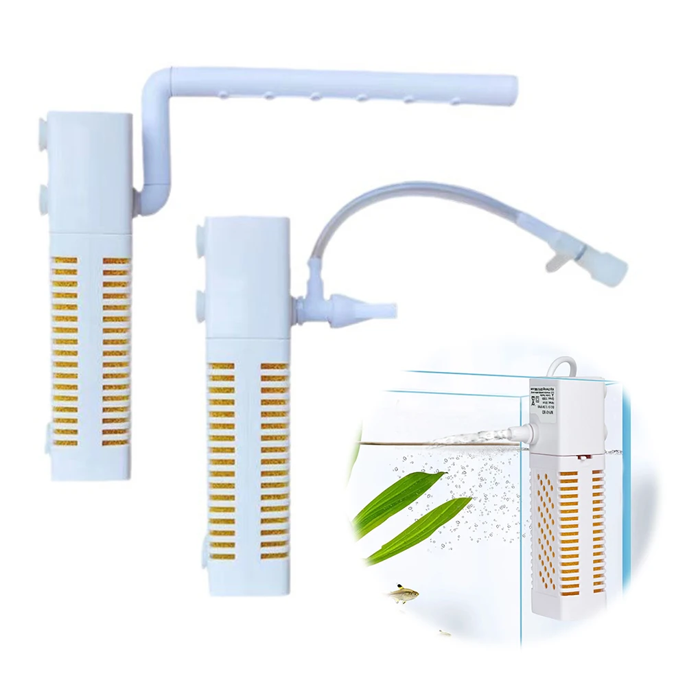 3 in 1 Fish Tank Filter Waterproof Built-in Circulating Pump Submersible Pump for Tank Fountain Fish Pond
