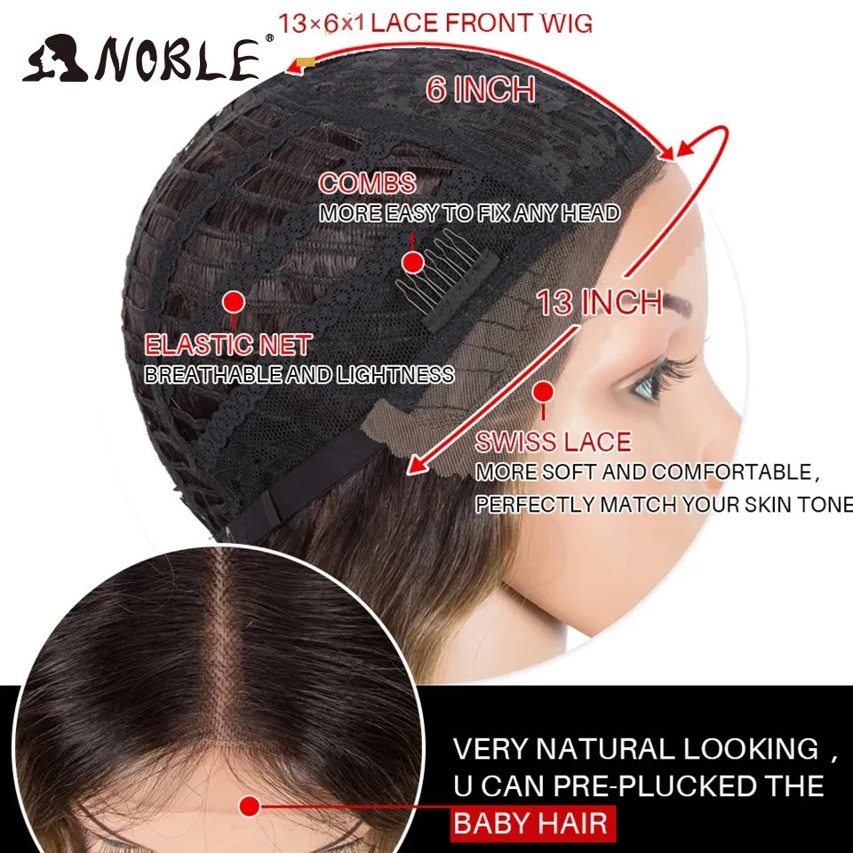 Noble Synthetic Lace Front Wig Long Wavy Side Part Body Wavy Lace Front Wig For Women Lace Front Wig Ombre Blonde Cosplay Wig