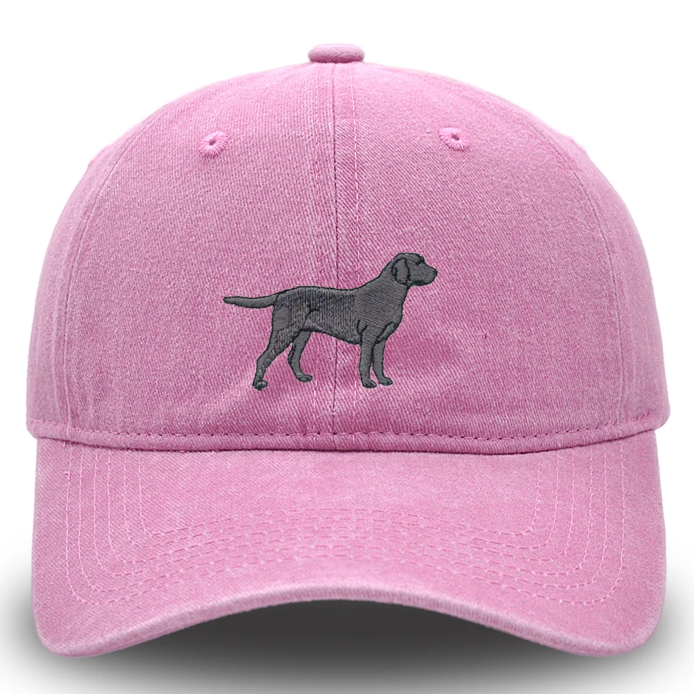 Embroidered Labrador Retriever Dog Dad Hat Black Dog Baseball Cap Summer Cozy Trucker Hat Adjustable Woman Hats
