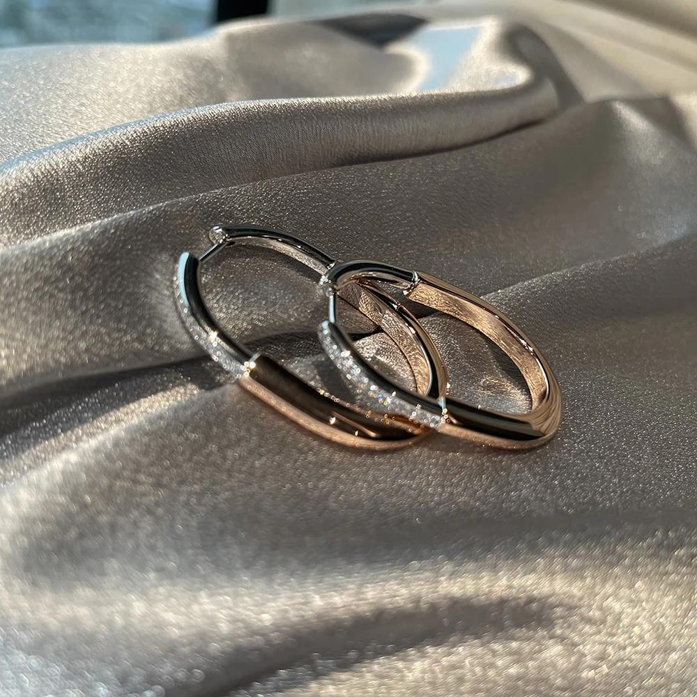 

2023 Hot Pure 925 Sterling Silver Jewelry For Women Lock Earrings Luxury Party Rose Gold Lock Fine Design Costume Luxury Jewelry