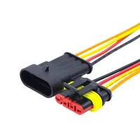 4Pin Waterproof AMP Auto Connector 18AWG Male Female with Wire Quick Disconnect for Truck DJ7041-1.5-11/21 OEM 282088-1/282106-1 3