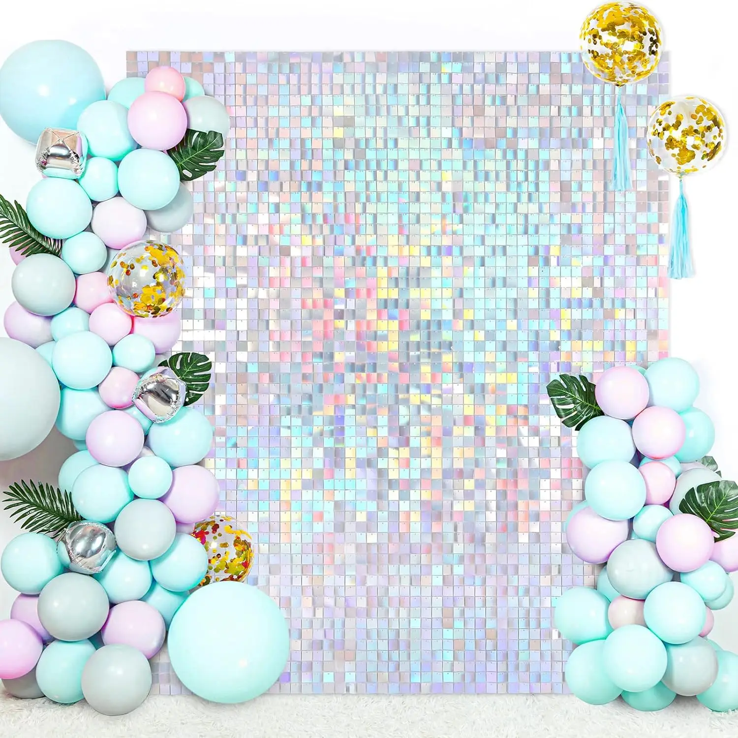 Iridescent Shimmer Sequin Wall Backdrop Panels