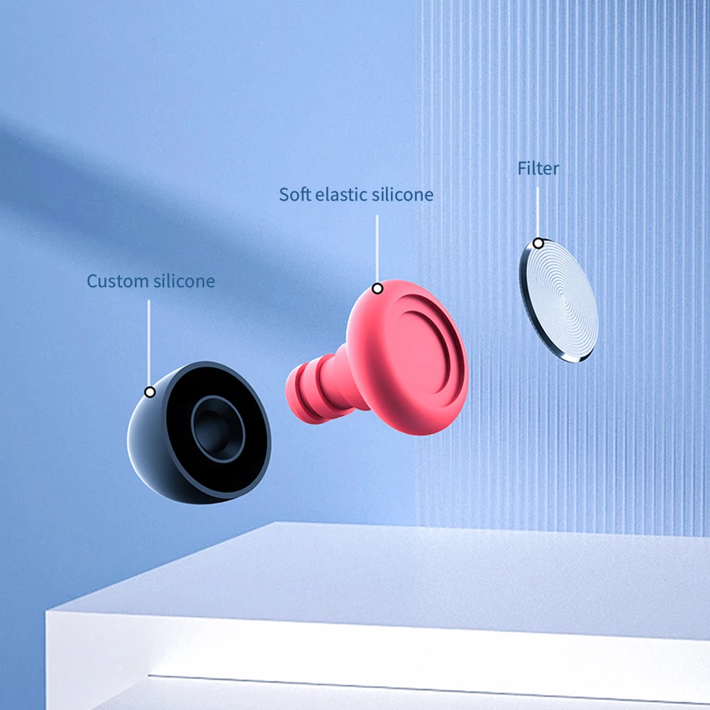 Silicone Noise-Cancelling Ear Plugs for Enhanced Sleep and Hearing Protection